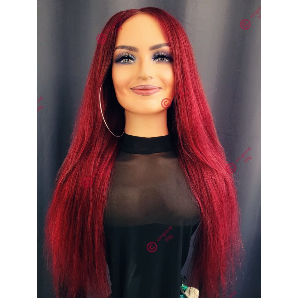 99J Red wig - virgin hair - Virginia lilly