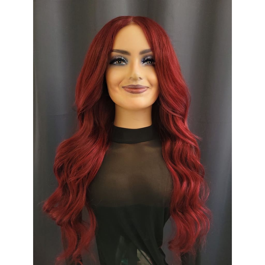 99J Red wig-virgin hair - 18 / bodywave - colour wigs