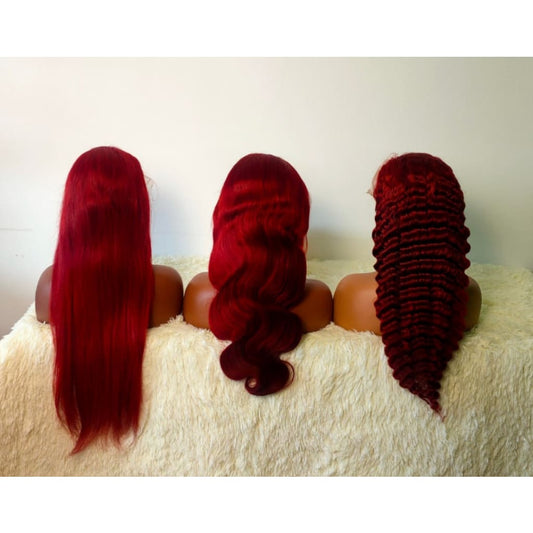 99J Red wig-virgin hair - colour wigs